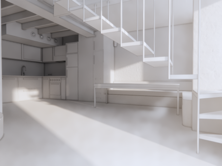 Modélisation 3D Blanche d’une Maison d'environ 200m2