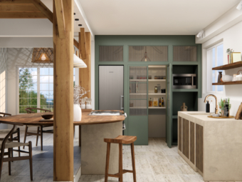 Appartment Biarritz pour Lumen&Sens, Rendu Salle à manger cuisine 2